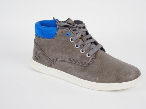 Boys Timberland Earthkeepers A15SW Grey Leather Casual Lace Up Kids Shoes