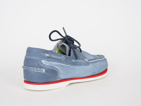 Womens Timberland Amherst 24675 Navy Leather Fabric Boat Shoes