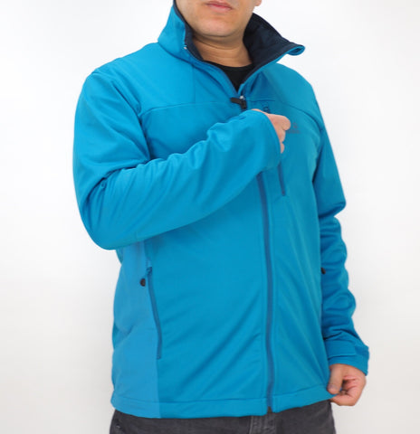 Mens Jack Wolfskin Sonic Vent 1303371 Dark Turquoise Zip Up Hiking Light Jacket