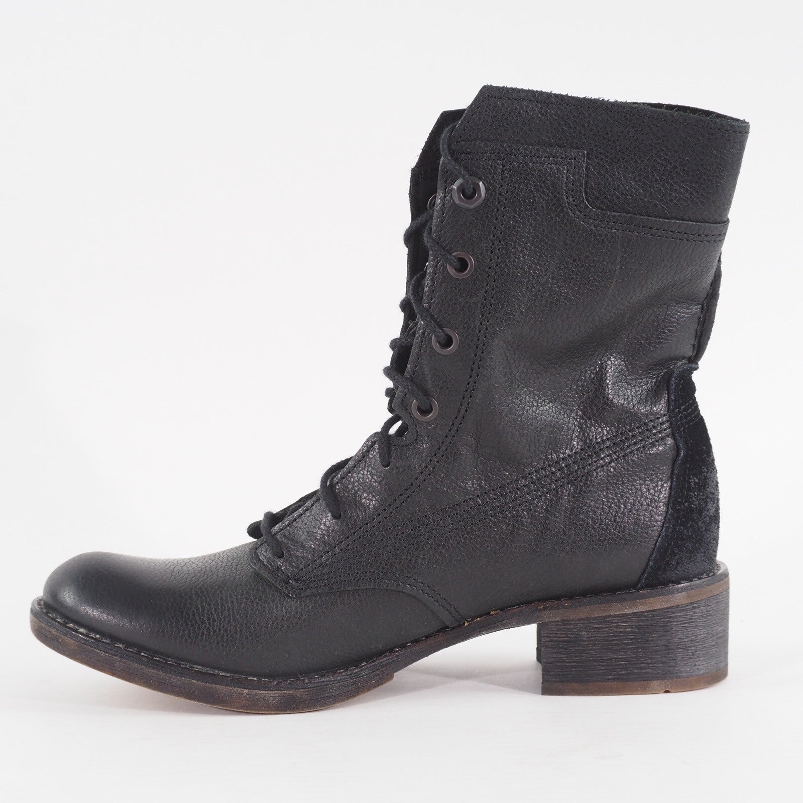 Womens Timberland Whittemore Mid Lace A12H3 Black Leather Casual Boots