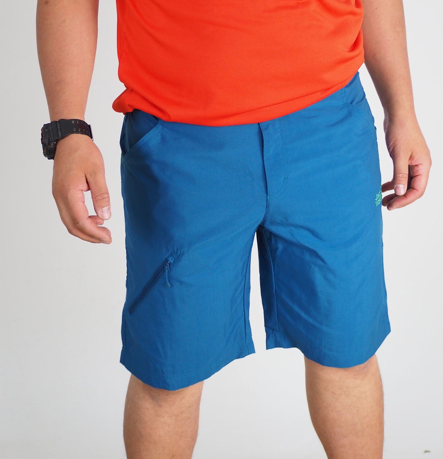 Mens Jack Wolfskin STR 5008561 Moroccan Blue Light Regular Fit Summer Shorts