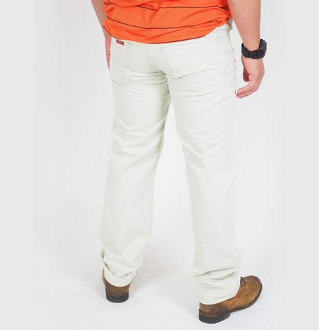 Mens The Original Ben Sherman JM001OM Cream Relaxed Fit Casual Cotton Trousers