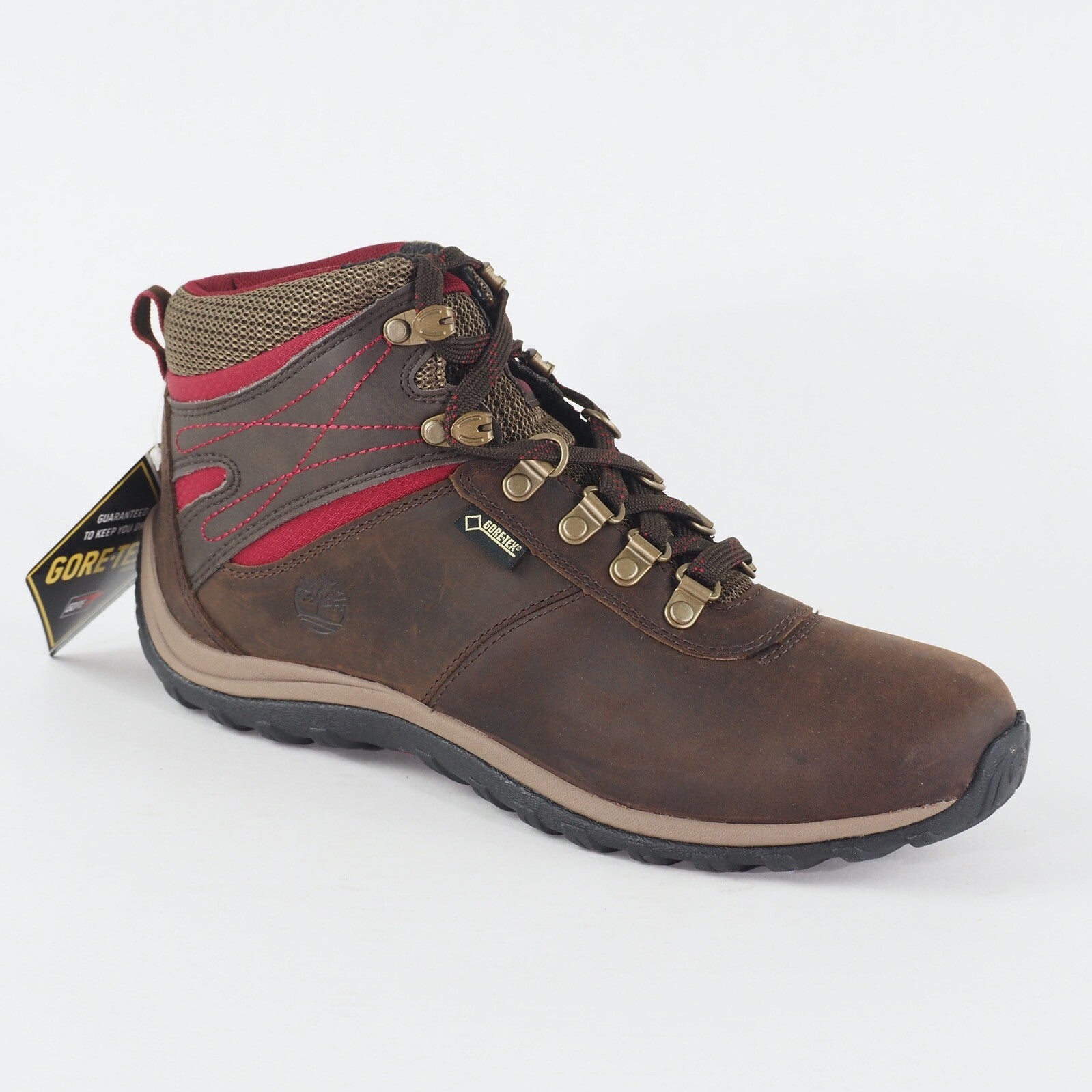 Womens Timberland Norwood Gore Tex Brown Leather Walking Hiking Waterproof Boots