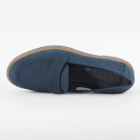 Womens Timberland London Square A2AJS Navy Blue Nubuck Slip On Casual Shoes