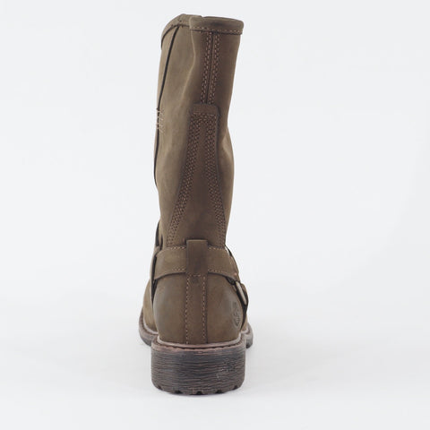 Womens Timberland EK Stoddard Mid 8603A Brown Leather Casual Pull On Boots