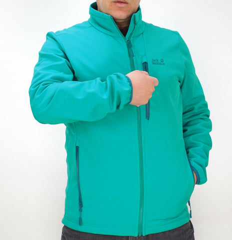 Mens Jack Wolfskin Whirlwind 1305801 Light Spruce Light Wind Resistant Jacket