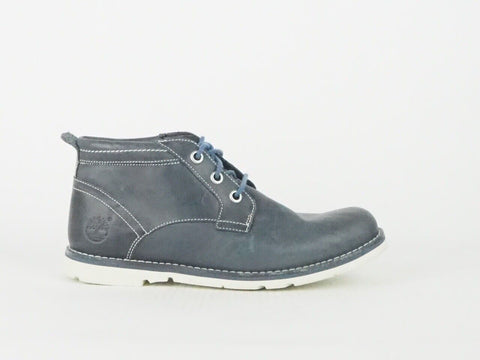 Mens Timberland Bartram Plain Toe 6863B Blue Leather Lace Up Boots