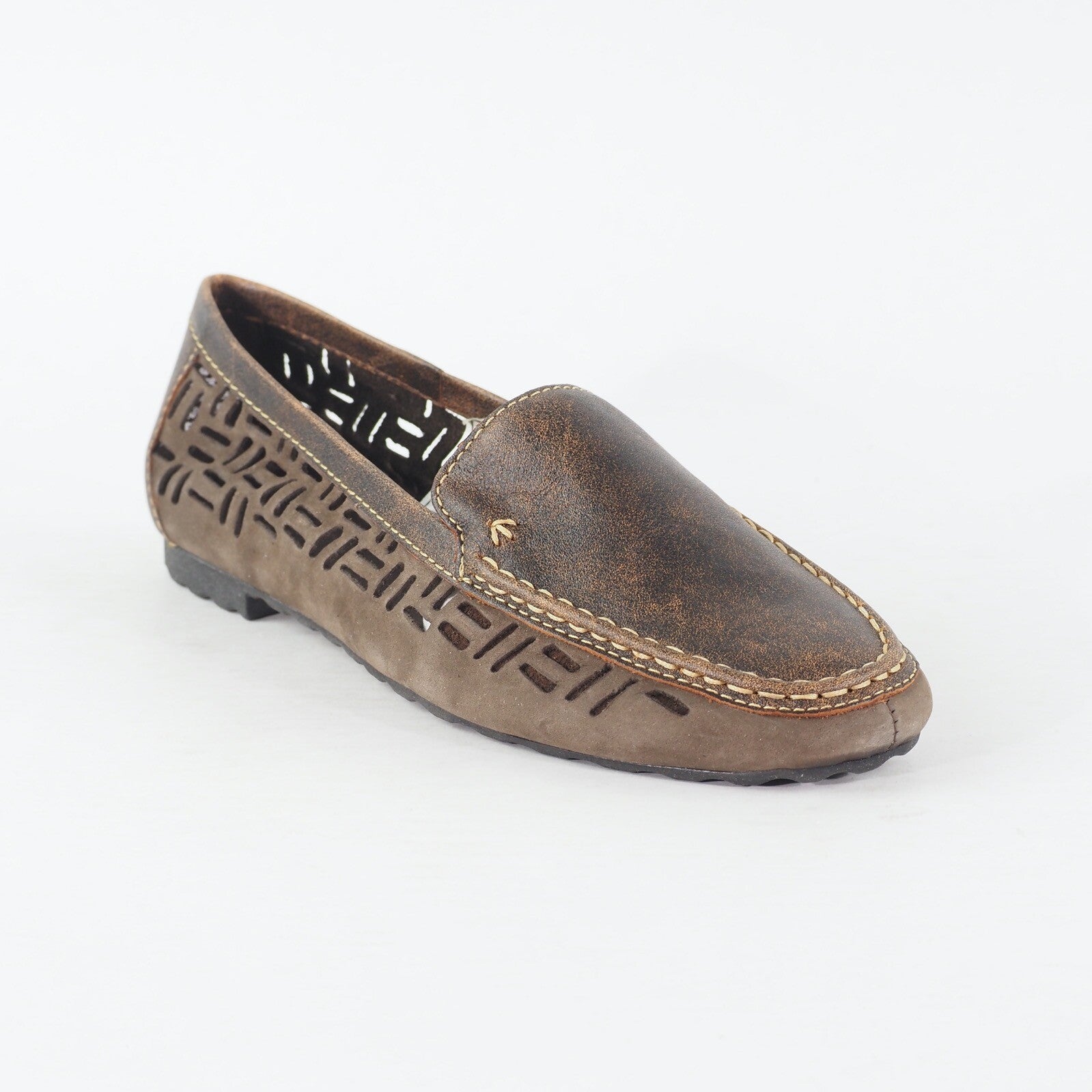 Womens Timberland Maluti 64364 Dark Brown Leather Slip On Casual Loafer Shoes