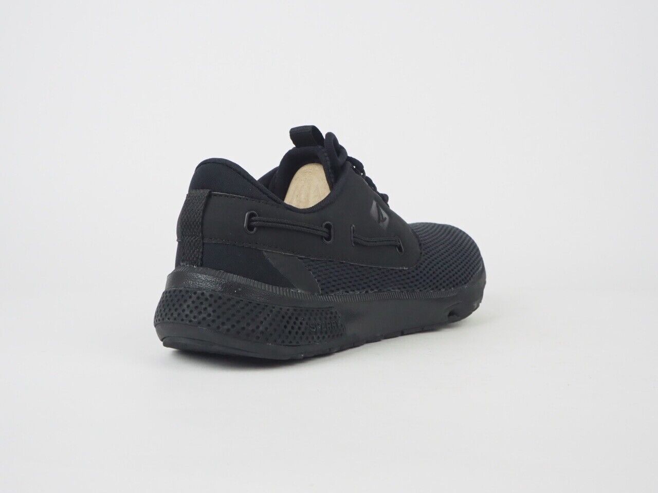 Mens Sperry 7 seas Flood STS15532 Black Textile Lace Up Boating Shoes