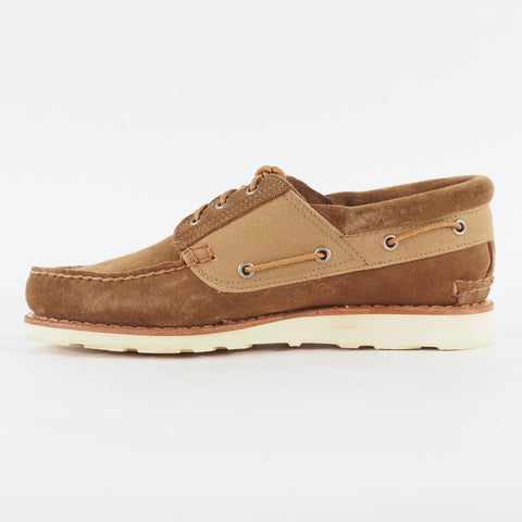 Mens Timberland Abingtion 3 Eye 82574 Brown Leather Lace Up Casual Boat Shoes