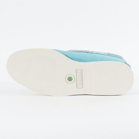 Mens Timberland Classic 2 Eyed A13OB Blue Leather Lace Up Casual Boat Shoes