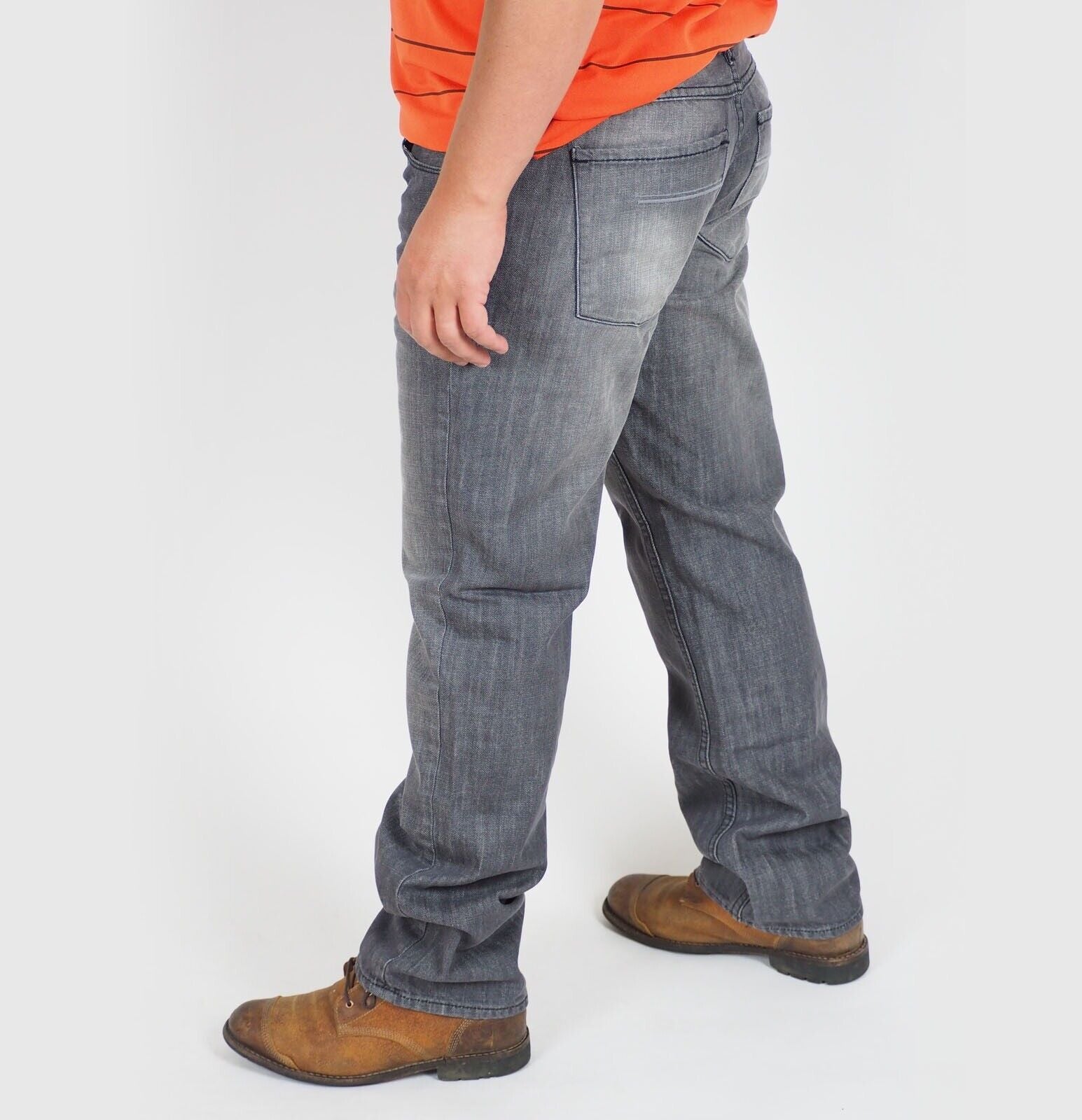 Mens The Original Ben Sherman DMA614HE Washed Black Straight Leg Jeans Trousers