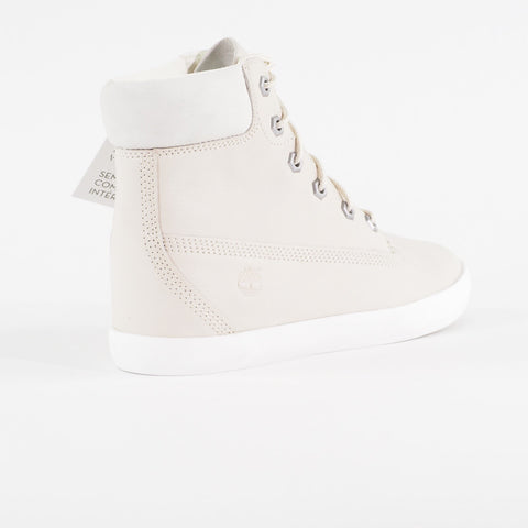 Womens Timberland Bratteboro 6 Inch A18AX Cream Leather Lace Up Walking Boots