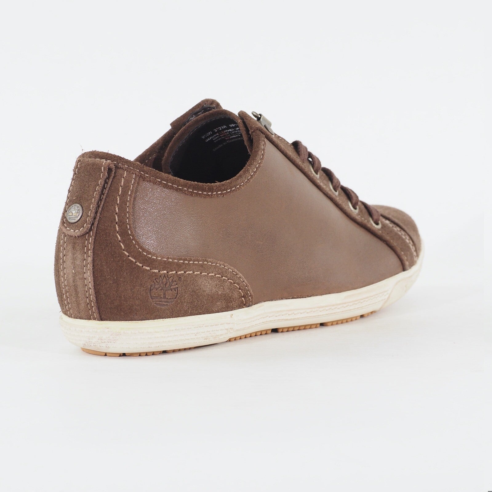 Womens Timberland Ekbalro Ox 3723R Dark Brown Leather Lace Low Top Casual Shoes