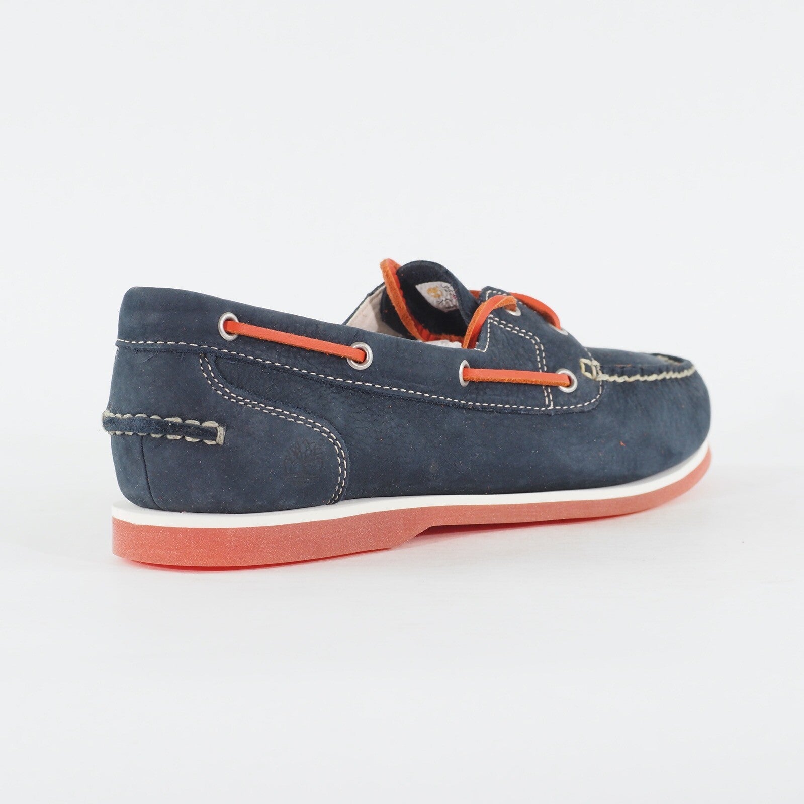 Womens Timberland Classic 8865R Navy Blue Leather Lace Up Casual Boat Shoes
