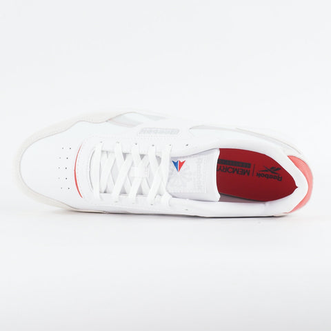 Mens Reebok CL Harman Run GY9698 White Leather Lace Up Casual Walking Trainers