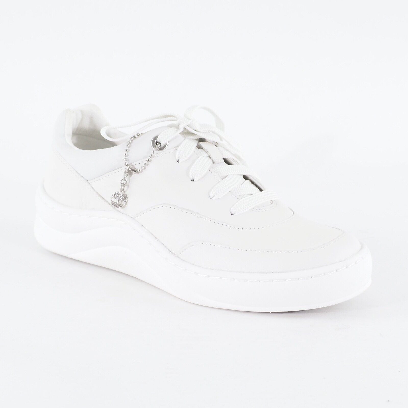 Womens Timberland Ruby Ann A2124 White Leather Lace Up Casual Sneakers