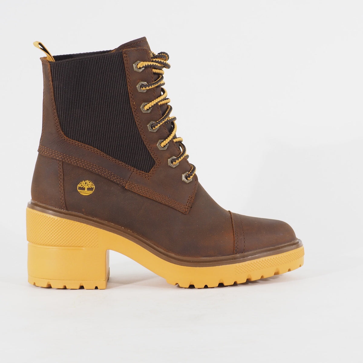 Womens Timberland Blossom Mid A21ZA Tan Leather Lace Up Casual Walking Boots
