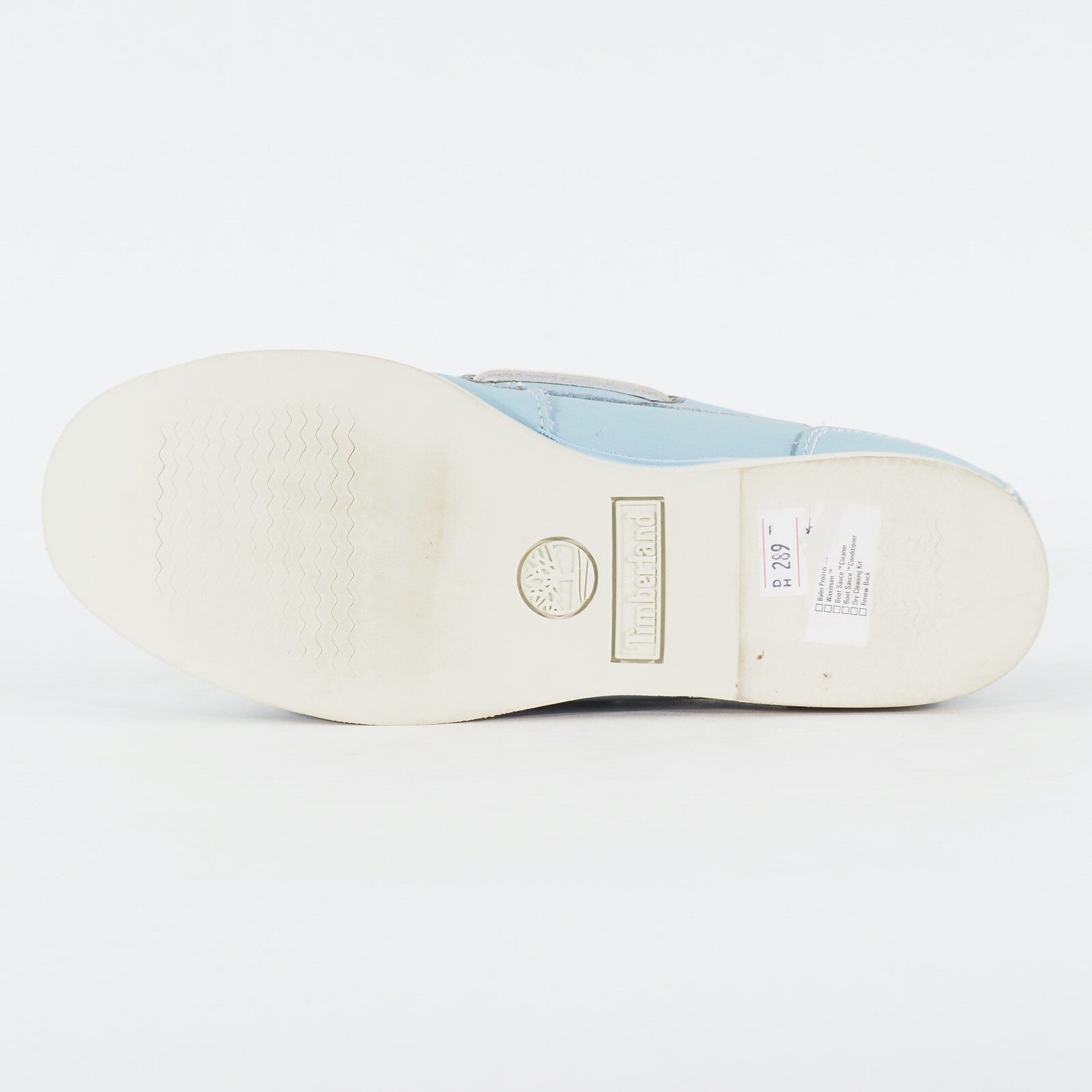 Womens Timberland EK Amherst 2 Eye 8339B Light Blue Leather Casual Boat Shoes