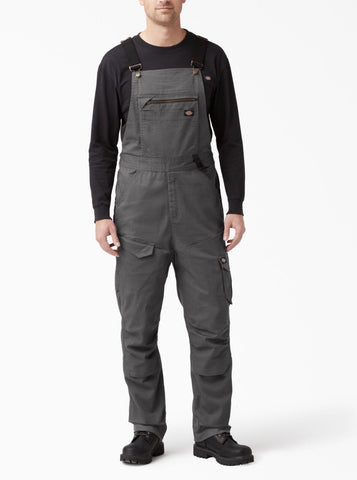 Mens Temp iQ Dickies 365 Tech Duck Bib Overalls Work Grey Trousers