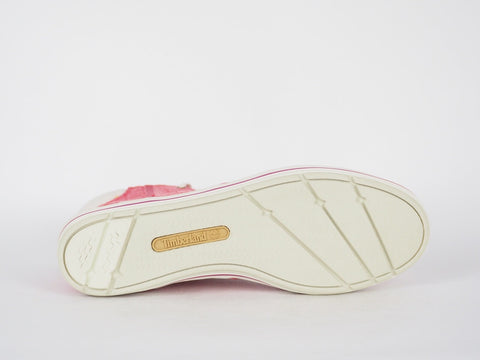 Womens Timberland EK Casco Bay Canvas 8947A Casual Pink Lace Up Chukka Boots