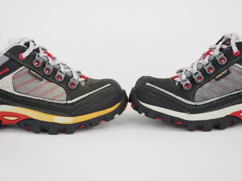 Boys Timberland HYPRTRL 58709 Red / Grey Leather Lace Up Kids Hiking Shoes UK 1