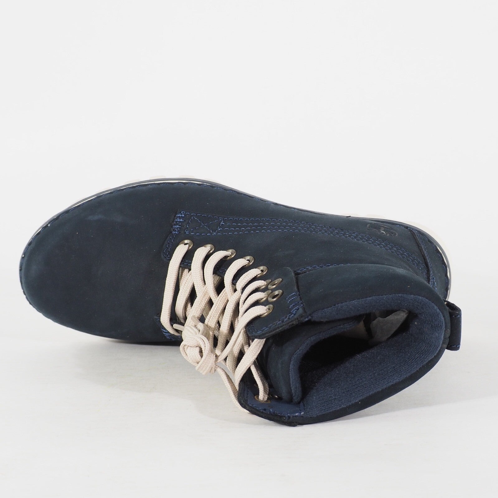 Womens Timberland 6 Inch Brookton A14D3 Navy Leather Lace Casual Walking Boots