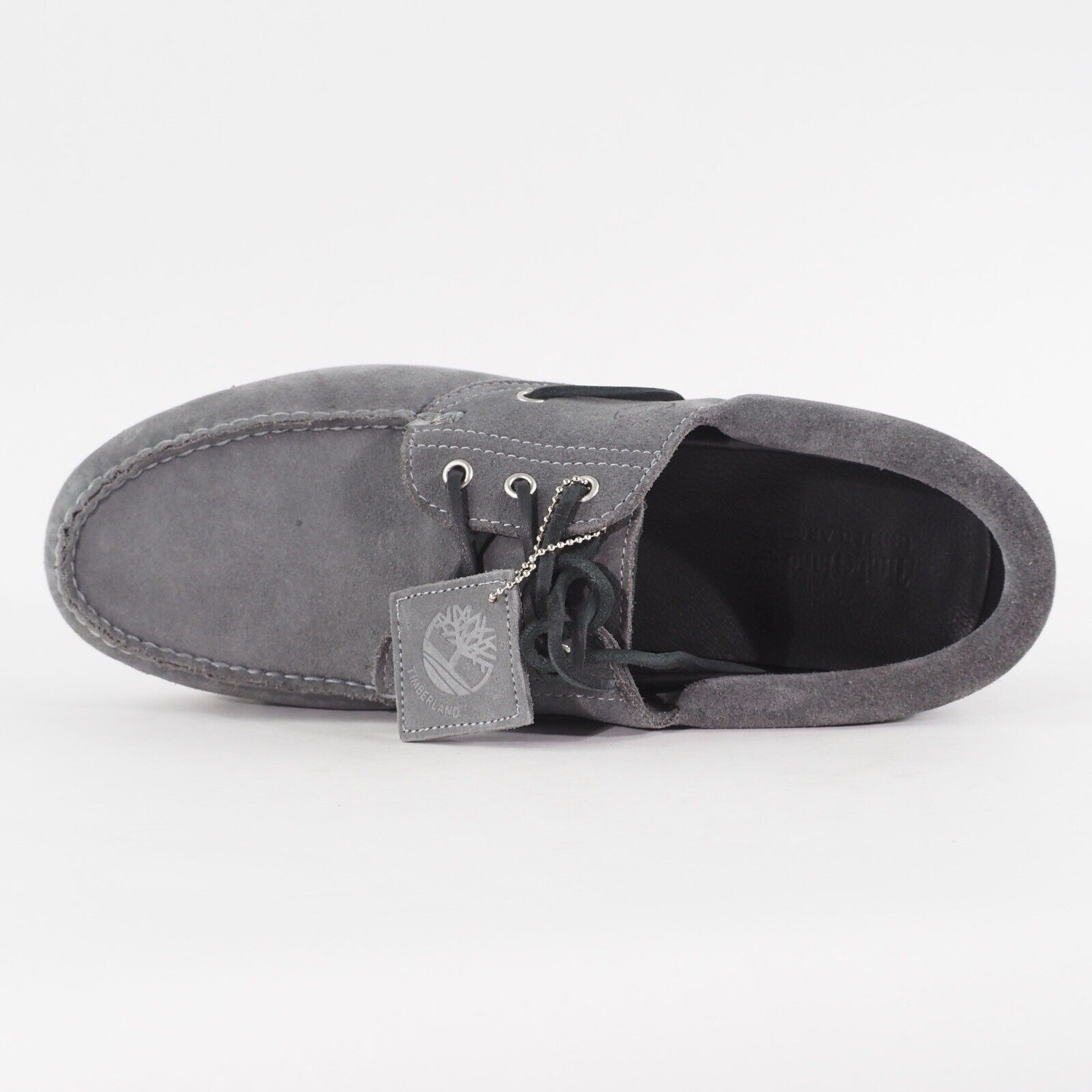 Mens Timberland Premium A68QB Medium Grey Leather Lace up Boat Shoes