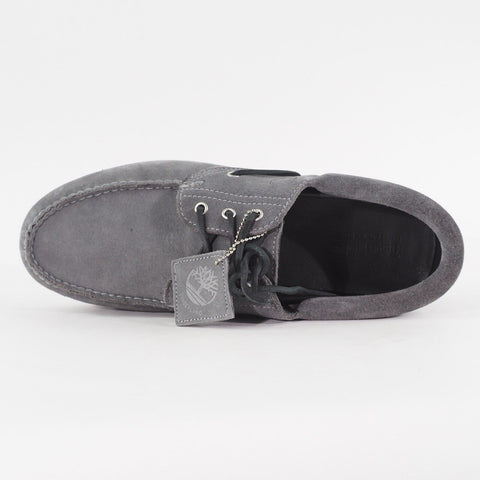Mens Timberland Premium A68QB Medium Grey Leather Lace up Boat Shoes
