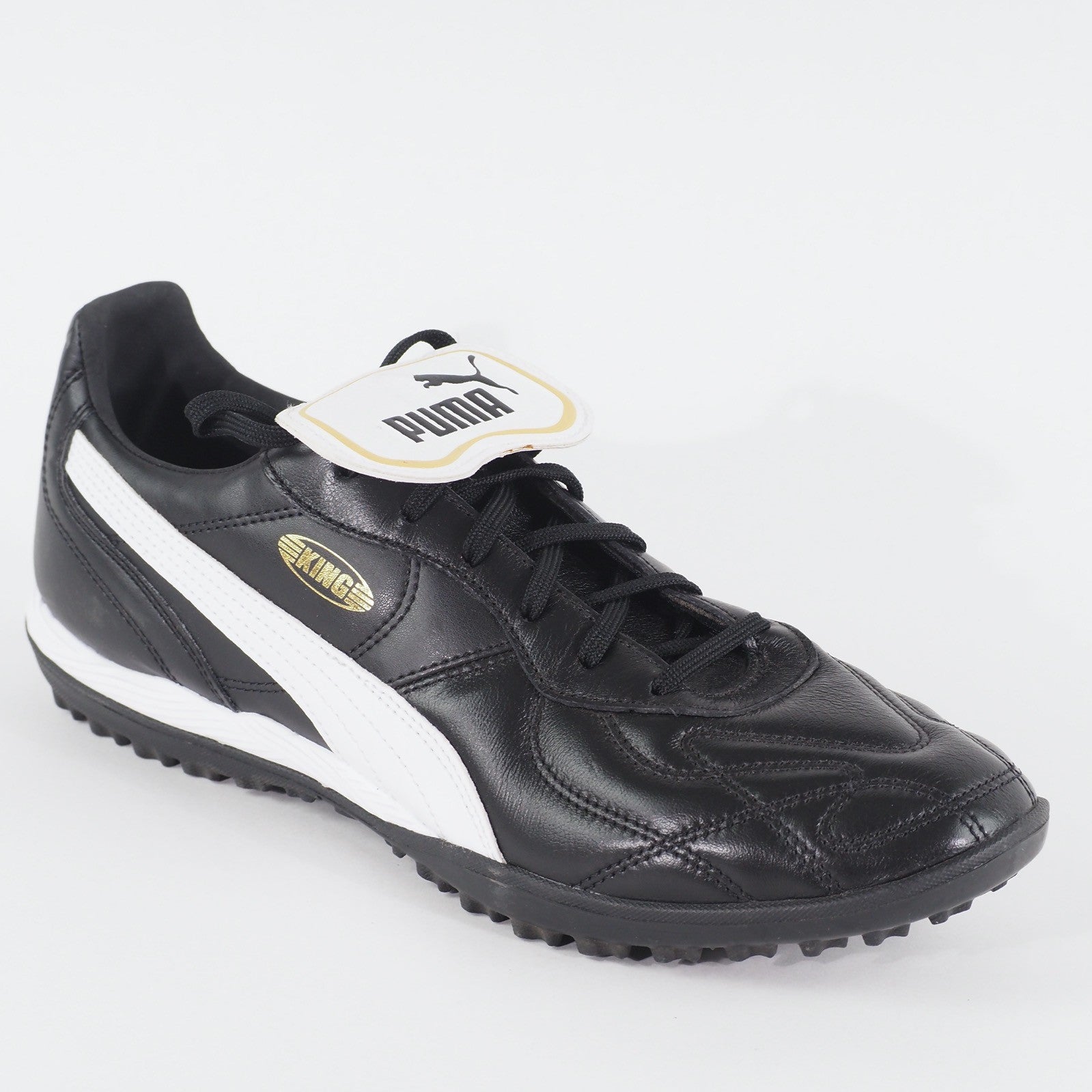 Mens Puma King Cup Leather Astro Black White Football Boots