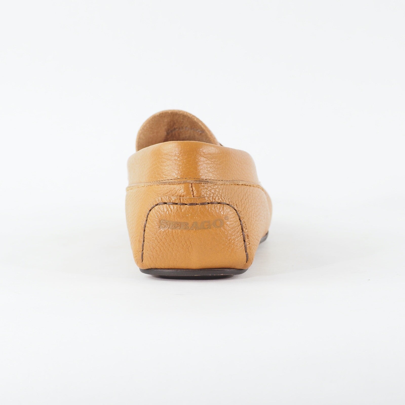 Mens Sebago Tirso Penny B161312 Medium Tan Leather Slip On Formal Loafer Shoes