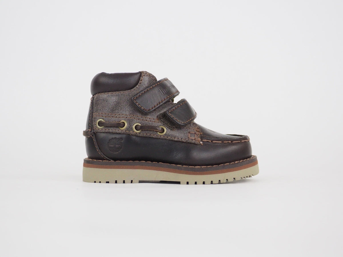 Toddlers Timberland Milville 39887 Dark Brown Leather 2 Strap Chukka Boots