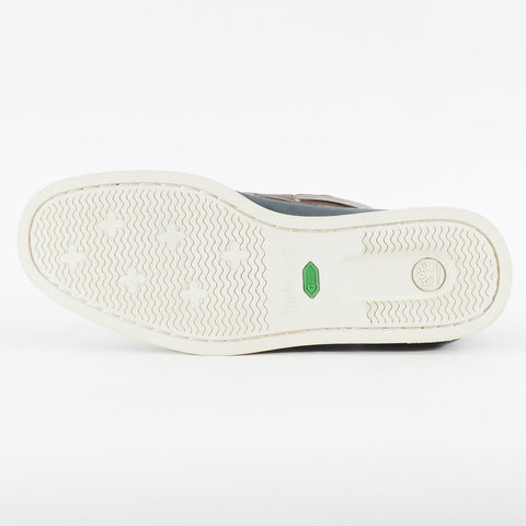 Mens Timberland Classic 6365A Navy Brown Leather Lace Up Casual Boat Shoes