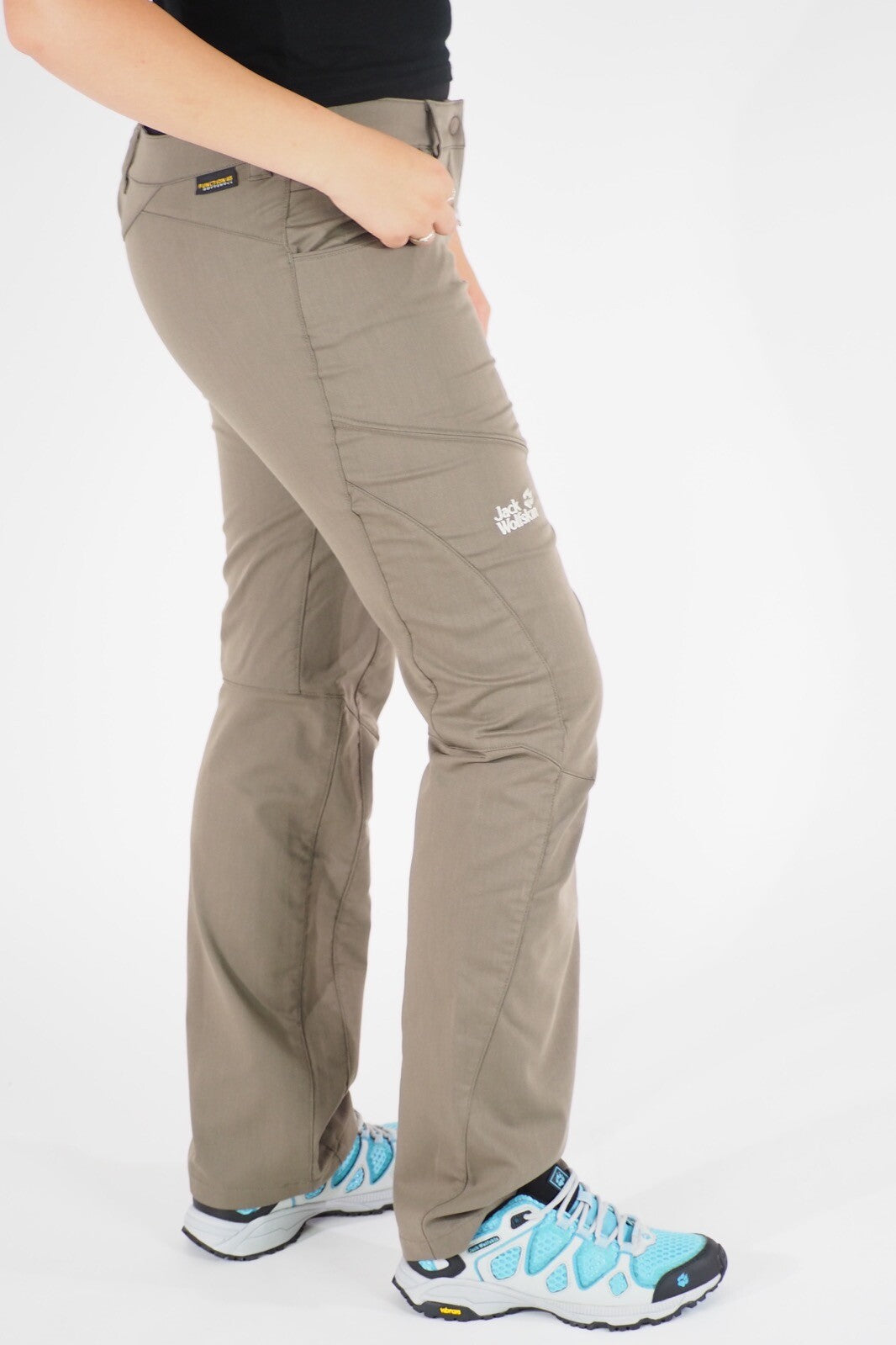 Womens Jack Wolfskin Manitoba 1502282 Silstone Windproof Stretch Hiking Trousers