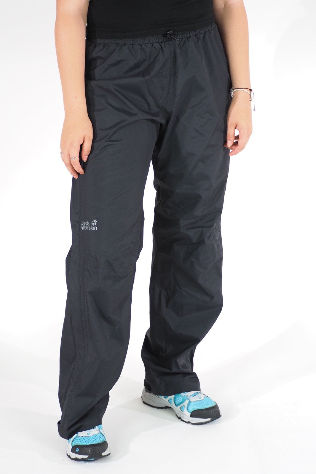 Womens Jack Wolfskin 5008611 Black Windproof Stretch Outdoor Hiking Trousers