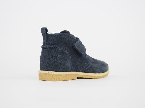 Toddlers Timberland RDGFLD 53897 Navy Blue Leather Strap Casual Kids Ankle Boots