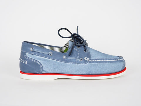 Womens Timberland Amherst 24675 Navy Leather Fabric Boat Shoes