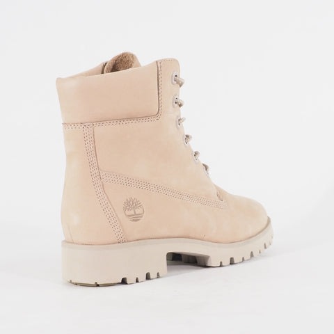 Womens Timberland 6 Inch Classic A1XE9 Beige Leather Lace Casual Walking Boots
