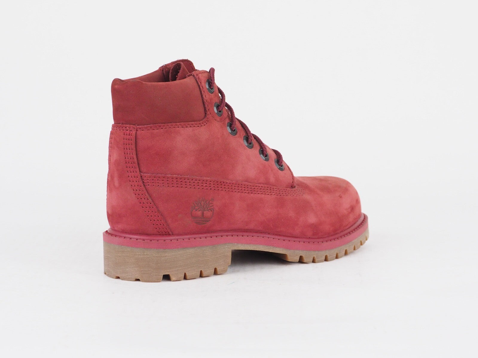Girls Timberland Premium A1VKE Burgundy Leather Lace Up Chukka Boots UK 1.5