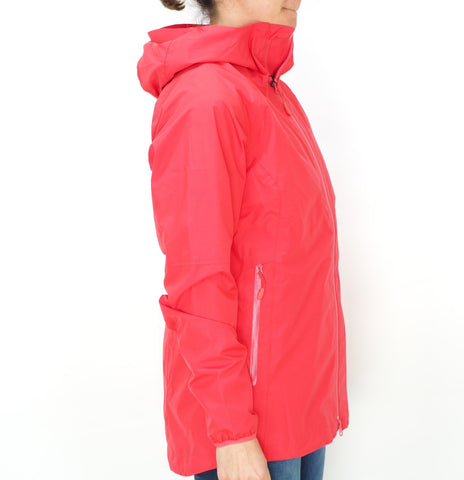 Womens Jack Wolfskin Barstow Trail 5016661 Tulip Red Zip Up Hooded Hiking Jacket