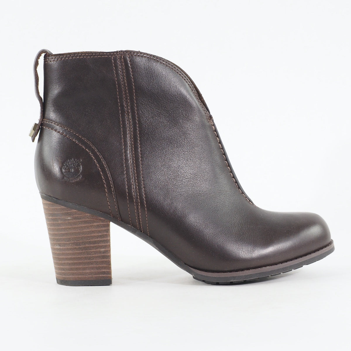 Womens Timberland Trenton 8543A Zip Side Ankle Brown Boots 