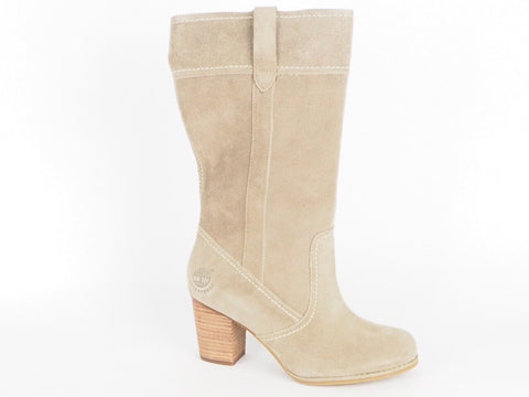 Womens Timberland Hudston Waterproof 28649 Taupe Leather Slip On Boots
