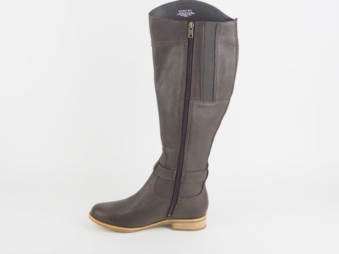 Womens Timberland Classic Hight Top 3556R Leather Brown Ladies Zip Side Boots