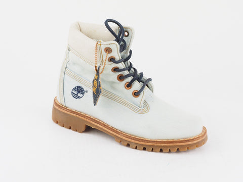 Womens Timberland 6In Premium Denim Blue Jeans A1G83 Lace Up Ankle Ladies Boots