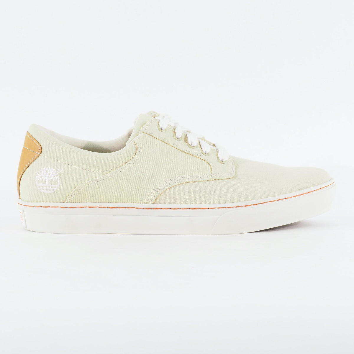 Mens Timberland EK Cup Ox Khaki 45591 Cream Canvas Lace Up Low Top Casual Shoes