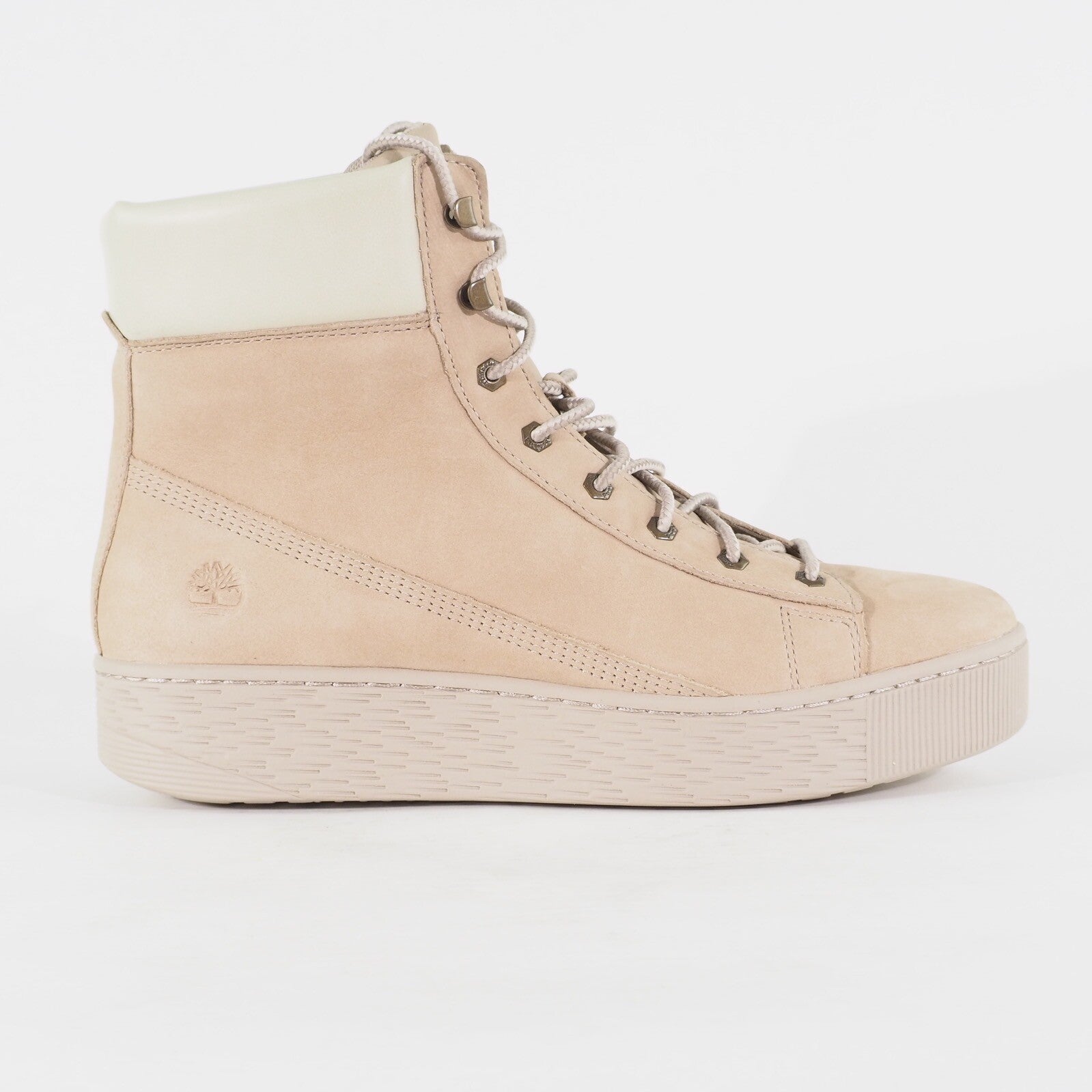 Womens Timberland Marblesea A21NC Beige Leather Lace Up Casual Walking Boots