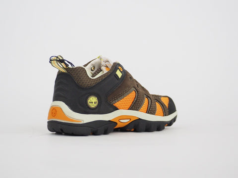 Boys Timberland Hypertrail Hiker 58710 Orange / Brown Leather Kids Walking Shoes