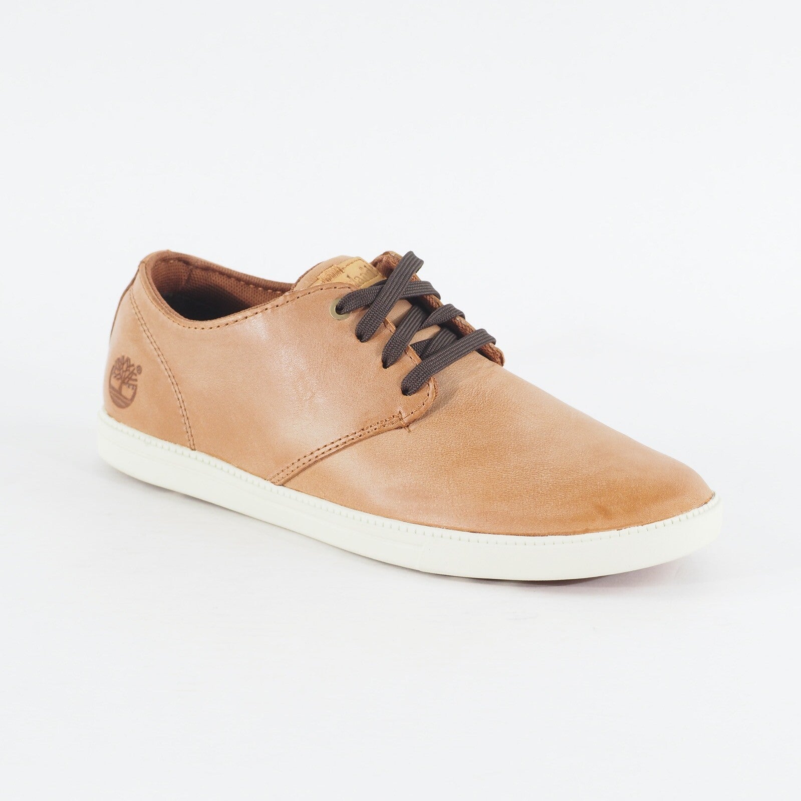 Mens Timberland Fulk LP A17S1 Copper Leather Lace Up Low Top Casual Shoes