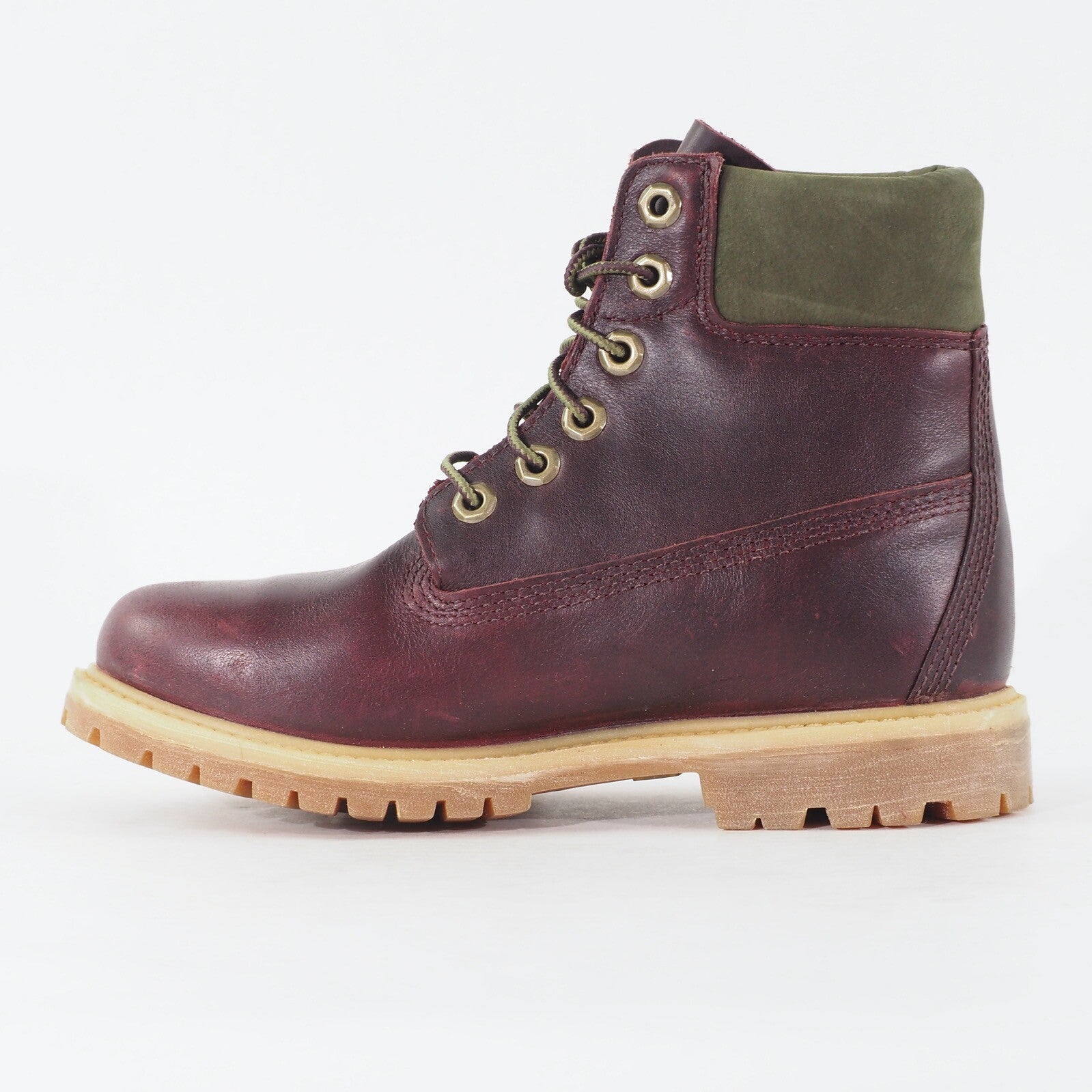 Womens Timberland Premium 6 Inch EK 8230A Dark Burgundy Lace Waterproof Boots