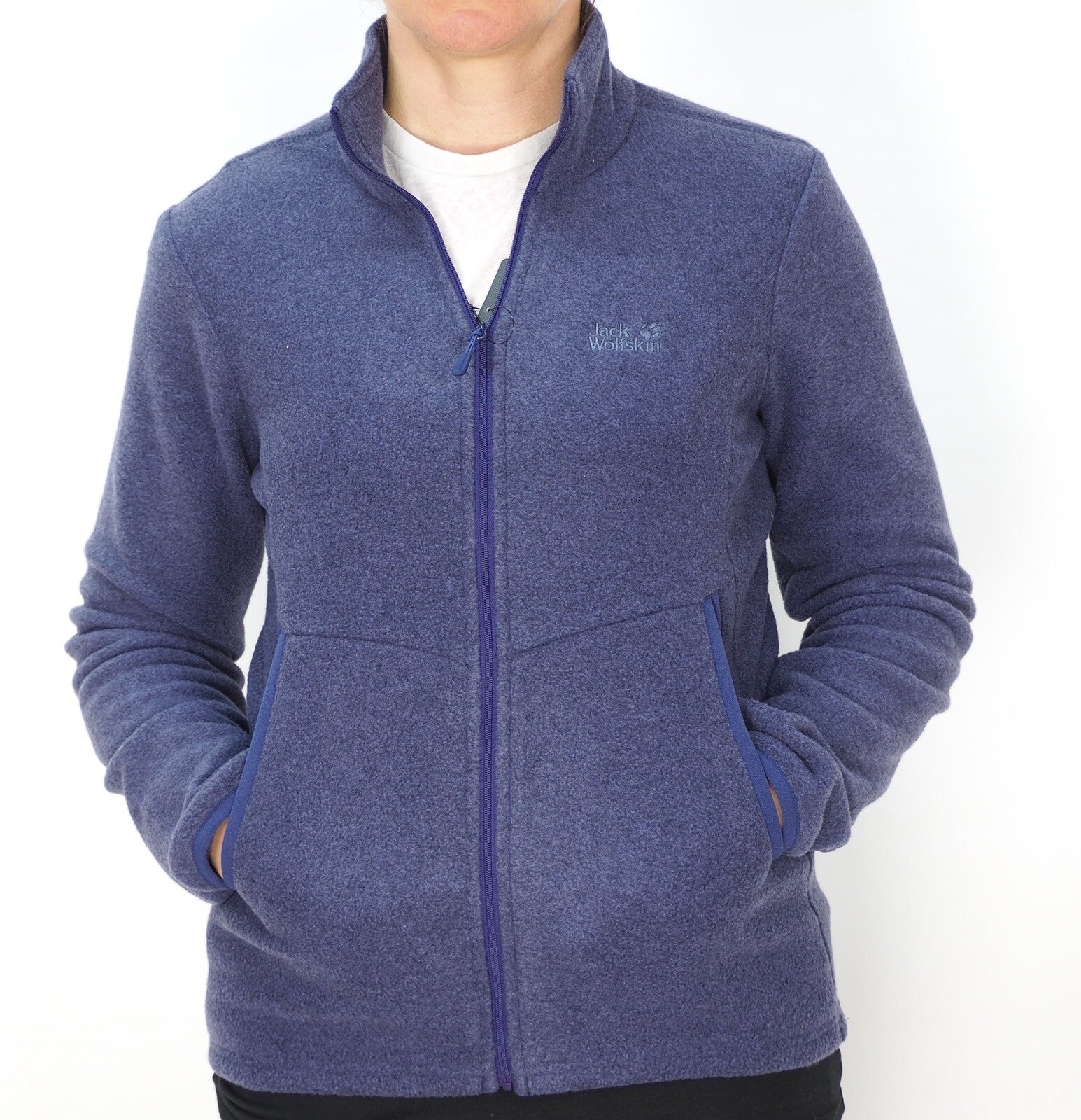 Womens Jack Wolfskin Nanuk 1707661 Dark Plum Soft Warm Fleece Zip Up Sweatshirt